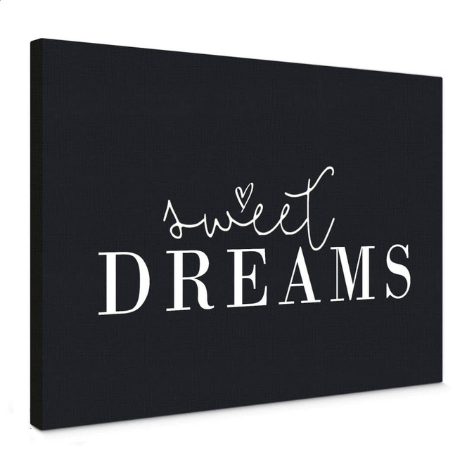 Leinwandbild - Sweet Dreams schwarz-weiss