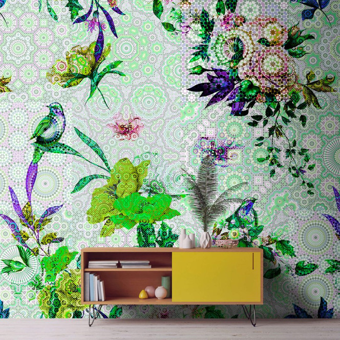 Livingwalls Fototapete Walls by Patel mosaic garden 1 - Bild 1
