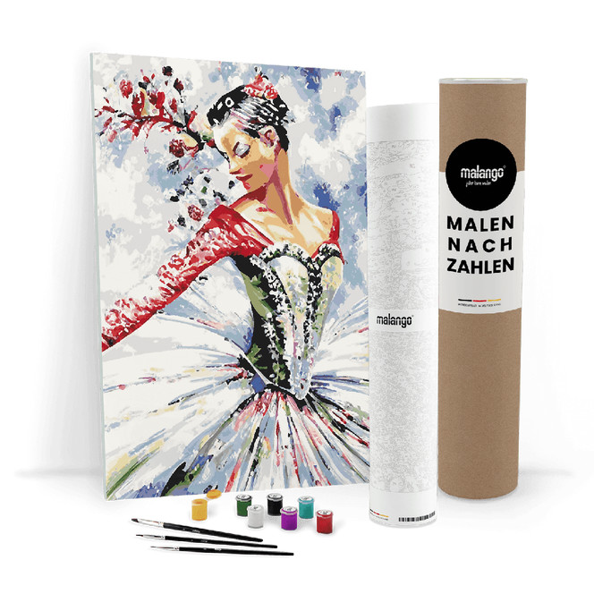Malen nach Zahlen Leinwandbild - Ballerina Barbara