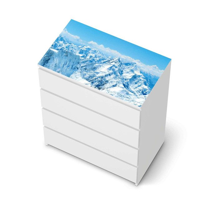 Möbelfolie IKEA Malm Kommode 4 Schubladen oben - Himalaya- Bild 1