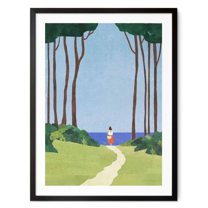 Poster Spaziergang mit Meerblick - Rivers