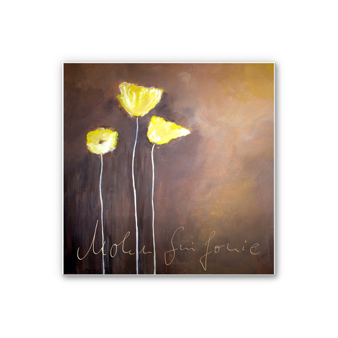 Wandbild Melz - Mohnsinfonie - quadratisch