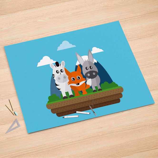 Folienbogen (150x100cm) - Zootiere- Bild 1