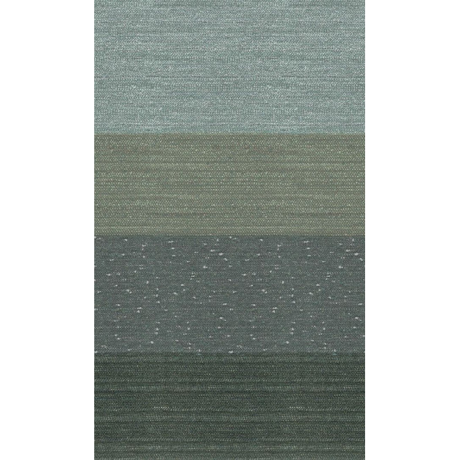 Fototapete Motivtapete Textil Optik Streifen in Grün Grau mit Feiner Struktur 2.7 x 1.59 m
