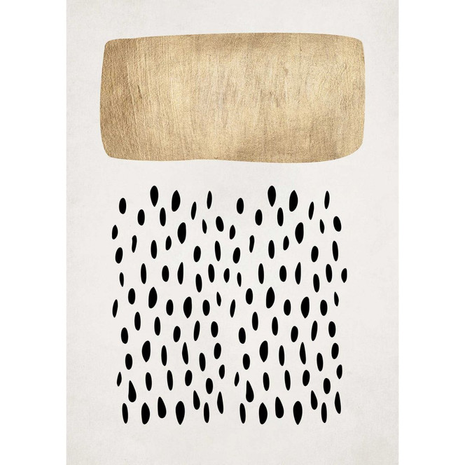 Livingwalls Fototapete ARTist Opus No. abstrakte Kunst gold, schwarz, weiss - Bild 1