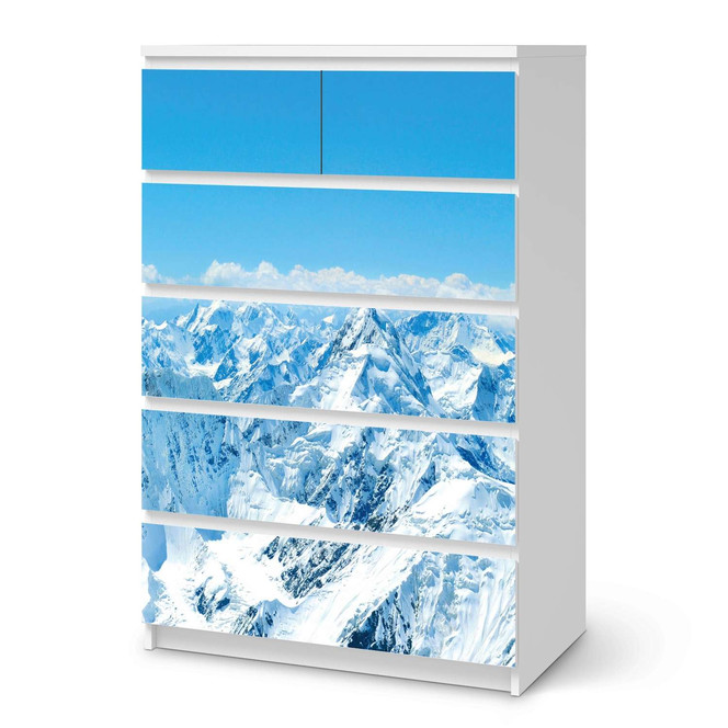 Möbel Klebefolie IKEA Malm Kommode 6 Schubladen (hoch) - Himalaya- Bild 1