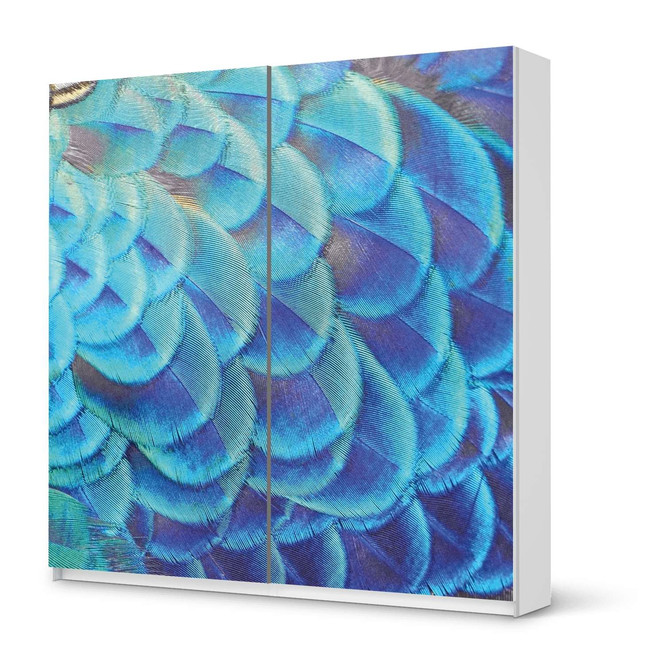 Möbel Klebefolie IKEA Pax Schrank 201cm Höhe - Schiebetür - Federvieh- Bild 1