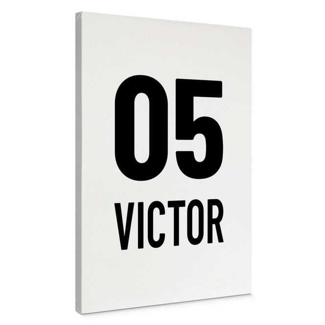 Personalisierbares Leinwandbild Rückennummer