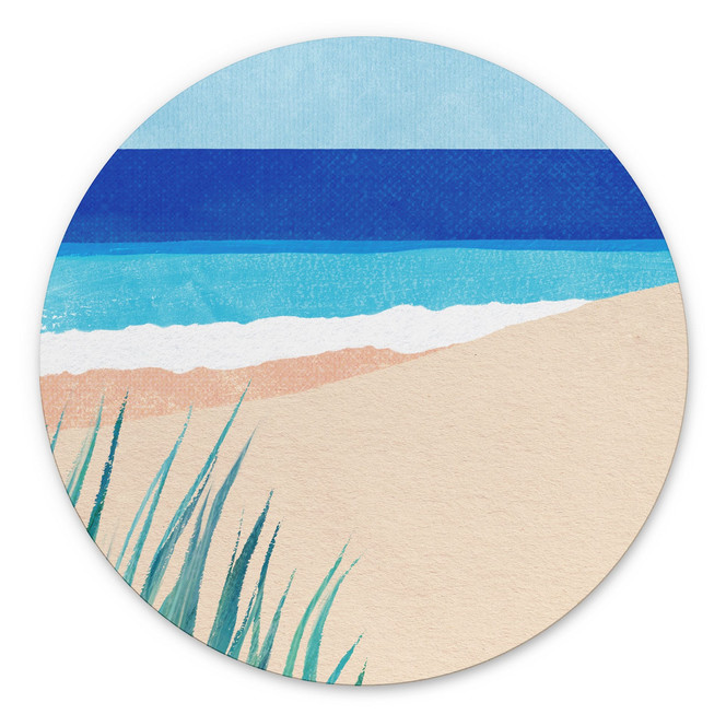 Wandbild Ostsee mit Dünengras - Rivers - Alu-Dibond Rund