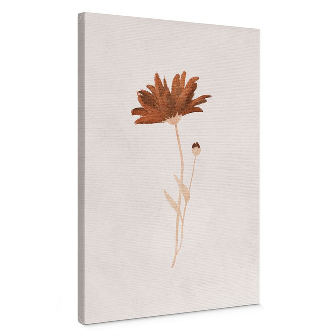 Leinwandbild Wildblume abstrakt - Goed Blauw