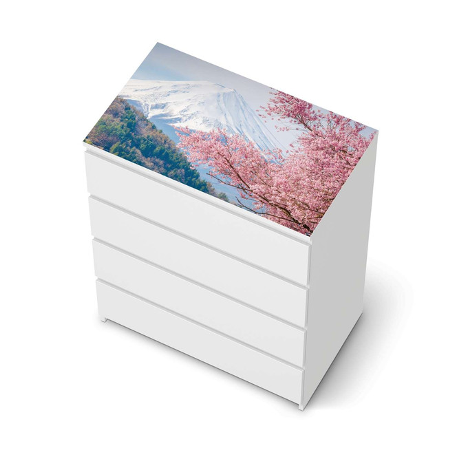 Möbelfolie IKEA Malm Kommode 4 Schubladen oben - Mount Fuji- Bild 1