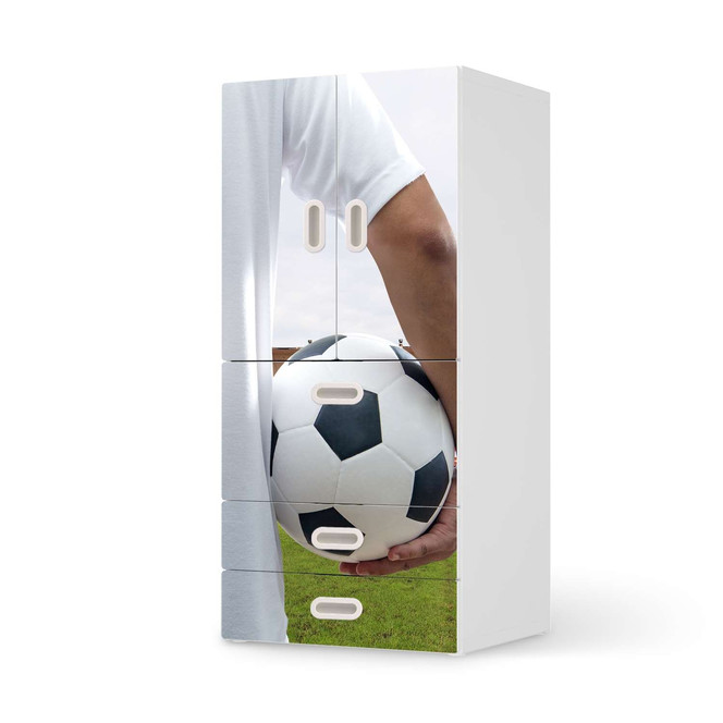 Möbelfolie IKEA Stuva / Fritids - 3 Schubladen und 2 kleinen Türen - Footballmania- Bild 1