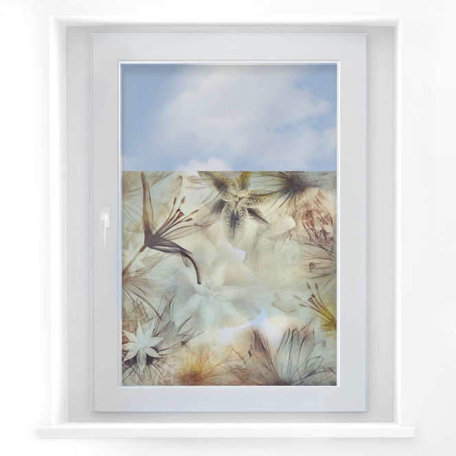 Fensterbild Foggy Flowers