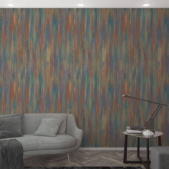 Fototapete mit grafischem Streifenmuster, Rot Streifen 2.70 x 1.06 m
