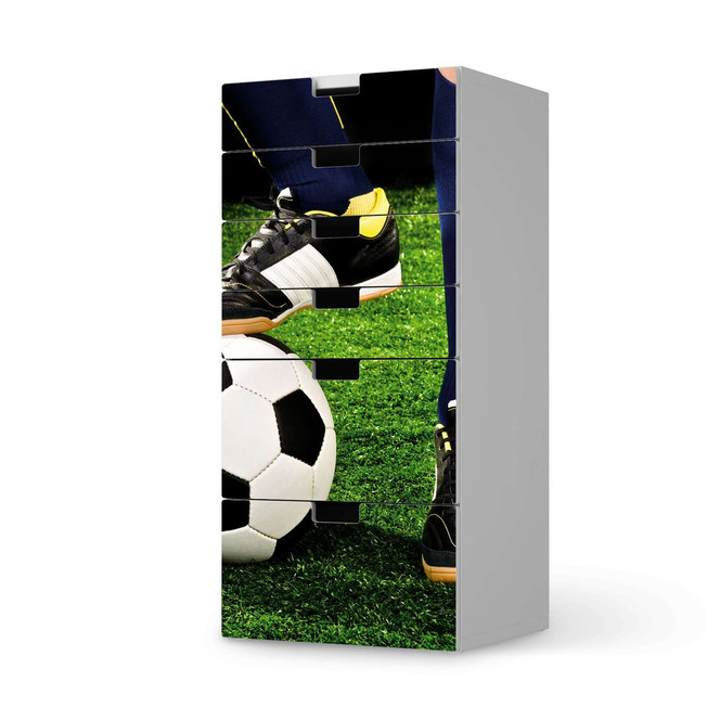 Klebefolie IKEA Stuva / Malad Kommode - 6 Schubladen - Fussballstar- Bild 1