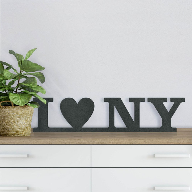 MDF-Holzbuchstaben I Love NY