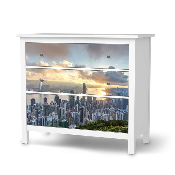 Möbelfolie IKEA Hemnes Kommode 3 Schubladen - Hong Kong- Bild 1