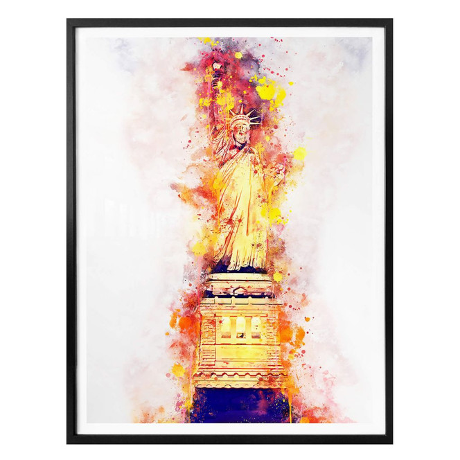 Poster Hugonnard - Watercolour: Statue of Liberty