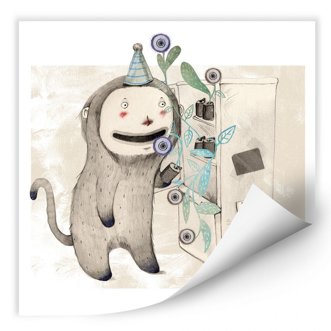 Wallprint Loske - Überraschung im Kühlschrank