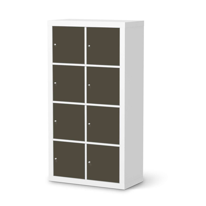 Folie IKEA Kallax Regal 8 Türen - Braungrau Dark- Bild 1