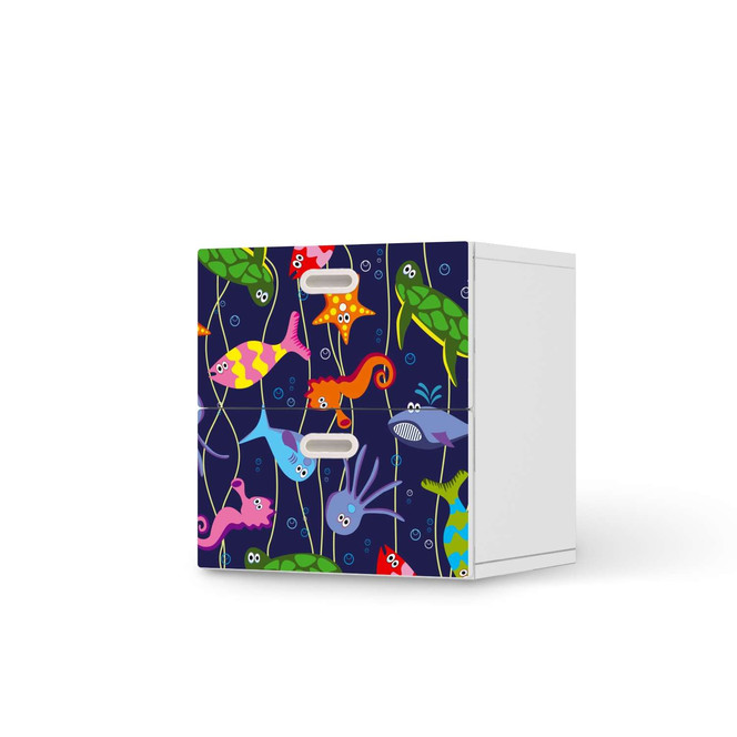 Klebefolie IKEA Stuva / Fritids Kommode - 2 Schubladen - Underwater Life- Bild 1