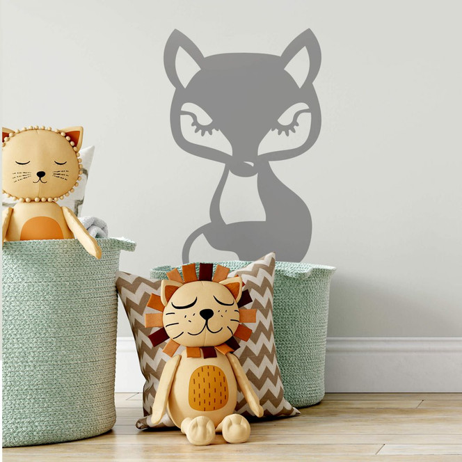 Wandtattoo Fuchs sitzend