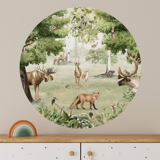 Wandtattoo Kikki Belle - Waldwunder - Rund