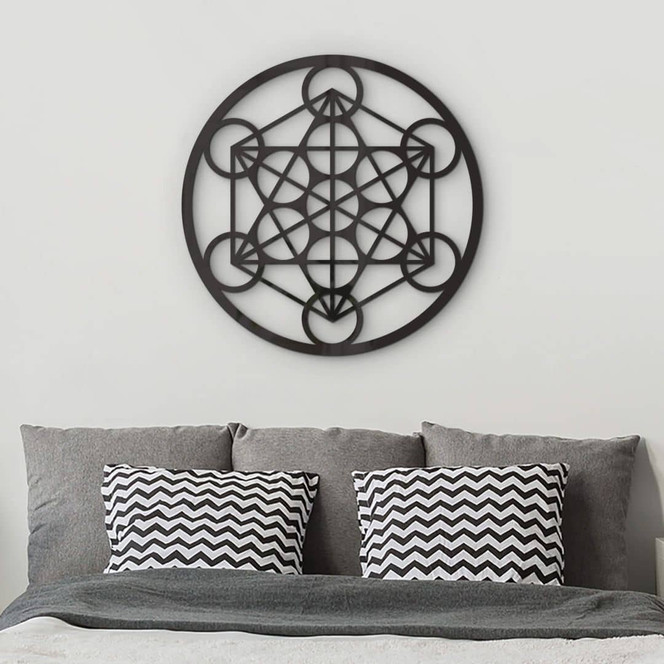 Acryldeko Metatron Würfel - Rund