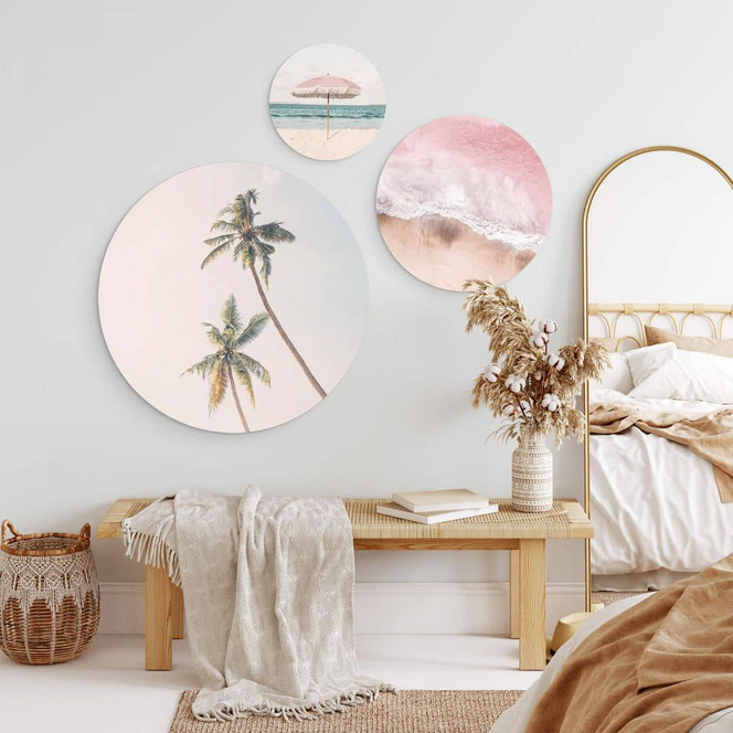 Alu-Dibond Sisi & Seb - Sommergefühle Set - Rund (3-teilig)