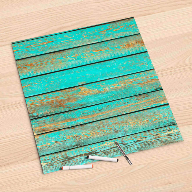 Folienbogen (60x60cm) - Wooden Aqua- Bild 1