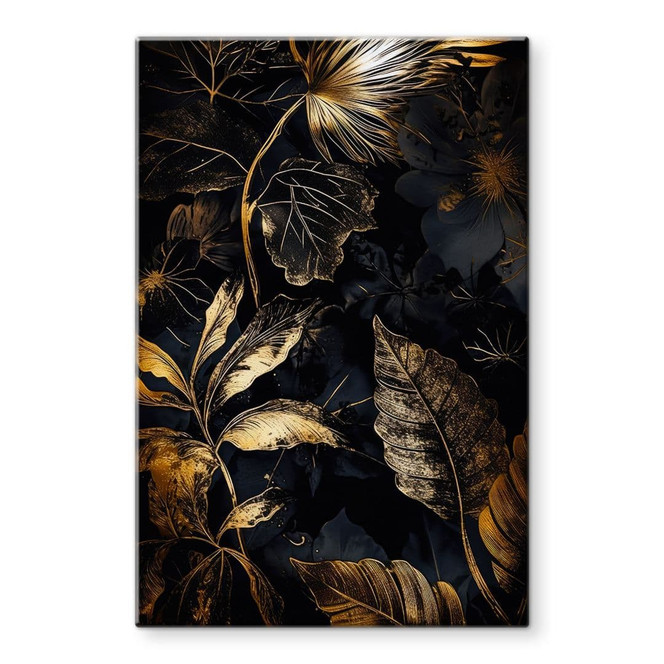 Glasbild Pflanzen in der Nacht - Jaszke