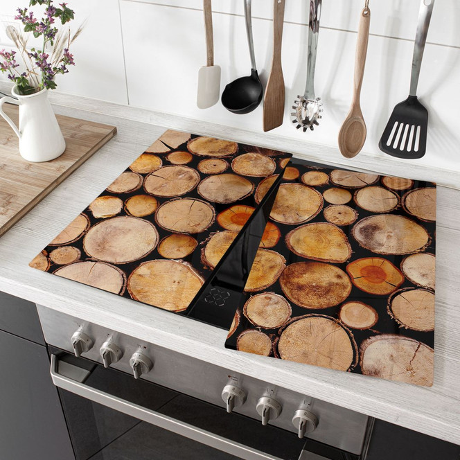 Herdabdeckplatte Wood Slices