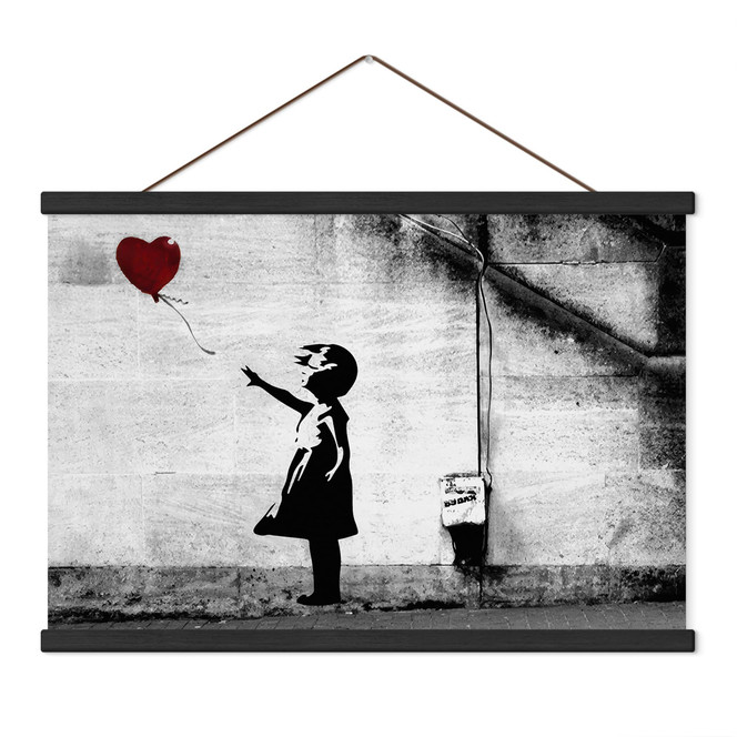 Stoffbild Girl with balloon - Banksy