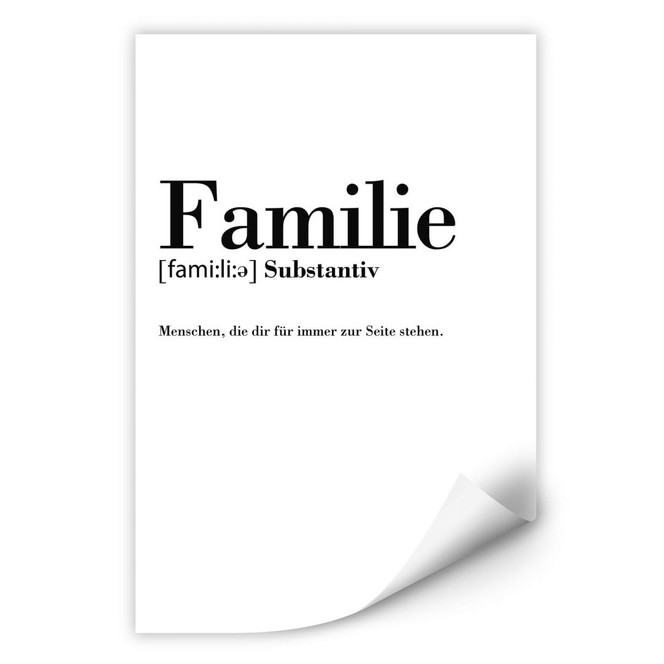 Wallprint Grammatik Familie
