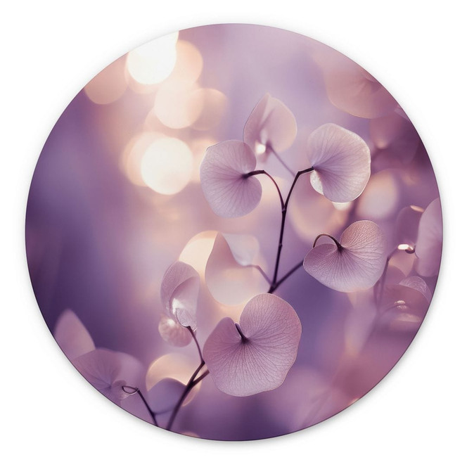 Wandbild Zarte Orchidee in Lila - Treechild - Alu-Dibond Rund