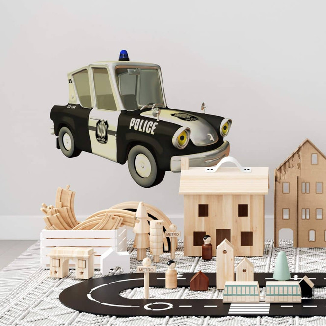 Wandsticker Polizeiauto