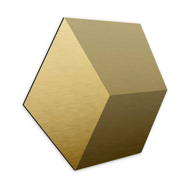 3D Hexagon - Alu-Dibond Gold