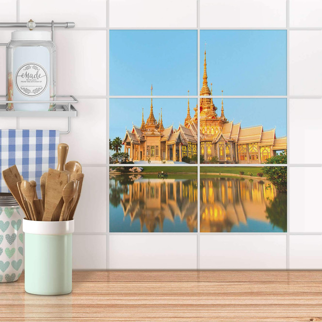 Fliesenfolie quer - Thailand Temple