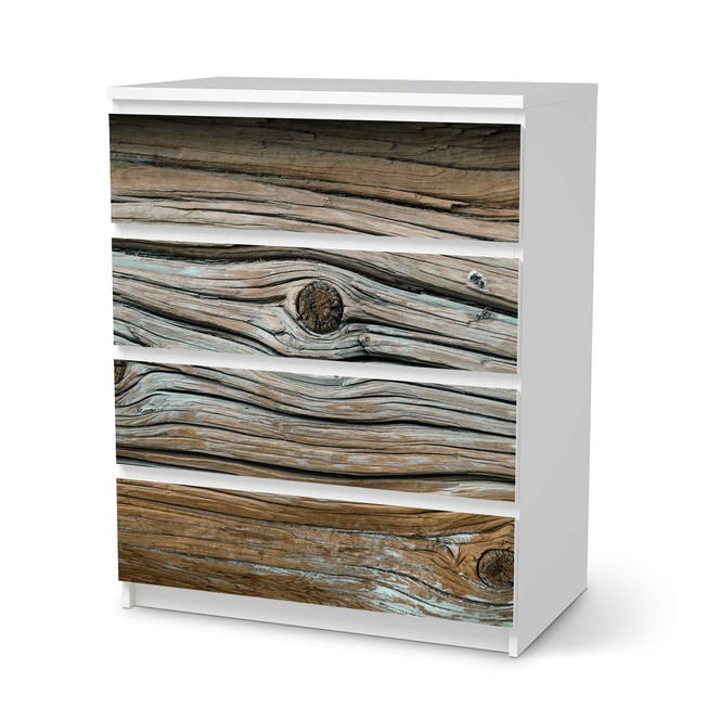 Folie IKEA Malm Kommode 4 Schubladen - Hochbejahrt- Bild 1