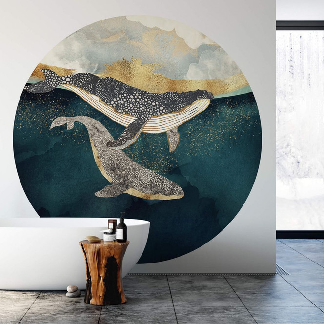 Fototapete SpaceFrog Designs - Verbundenheit - Rund - Selbstklebend/Vlies