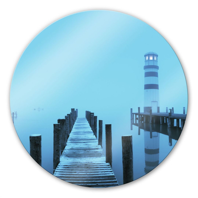 Glasbild The fog - rund