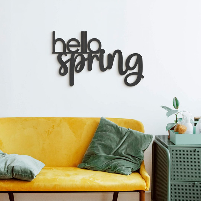 MDF-Deko 3D Schriftzug hello spring