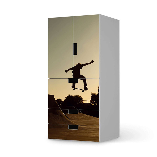 Möbelfolie IKEA Stuva / Malad - 3 Schubladen und 2 kleine Türen - Skater- Bild 1