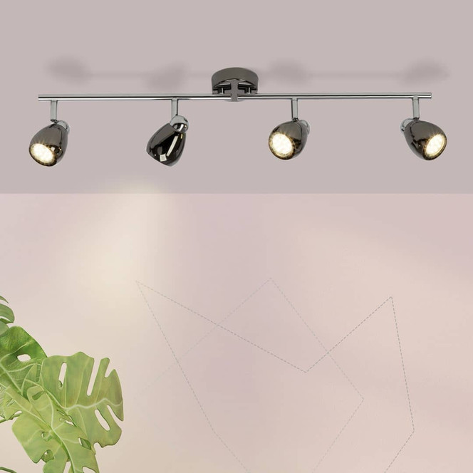 Spotrohr Lino, metallic, 13 x 71 cm, Metall Strahler