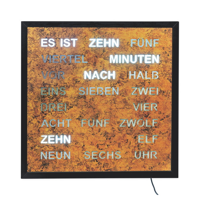 Tischuhr Metallgehäuse lackiert mit 220V Adapter