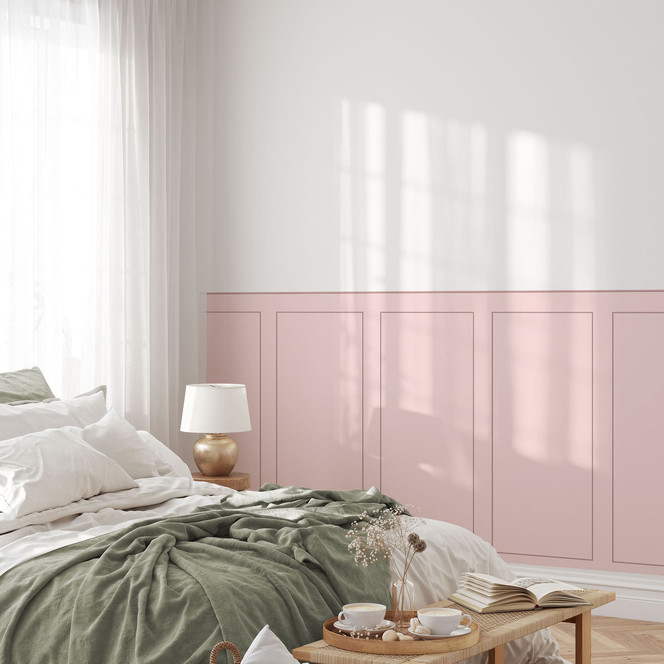 Wandpaneele Wandverkleidung rosé mit Rahmen