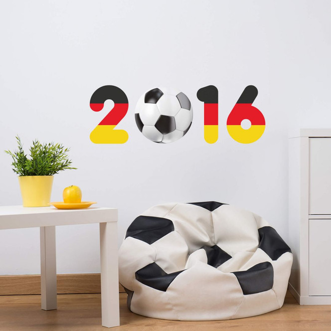 Wandtattoo 2016 mit Fussball