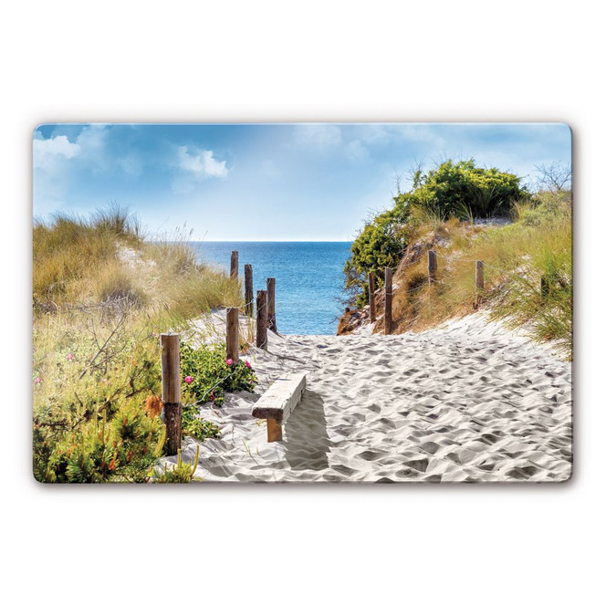 Glasbild Küstenblick