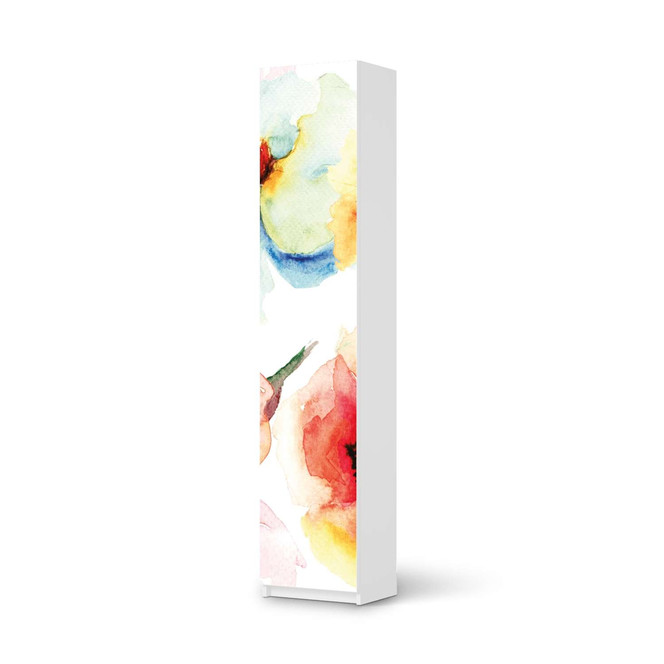 Klebefolie IKEA Pax Schrank 236cm Höhe - 1 Tür - Water Color Flowers- Bild 1