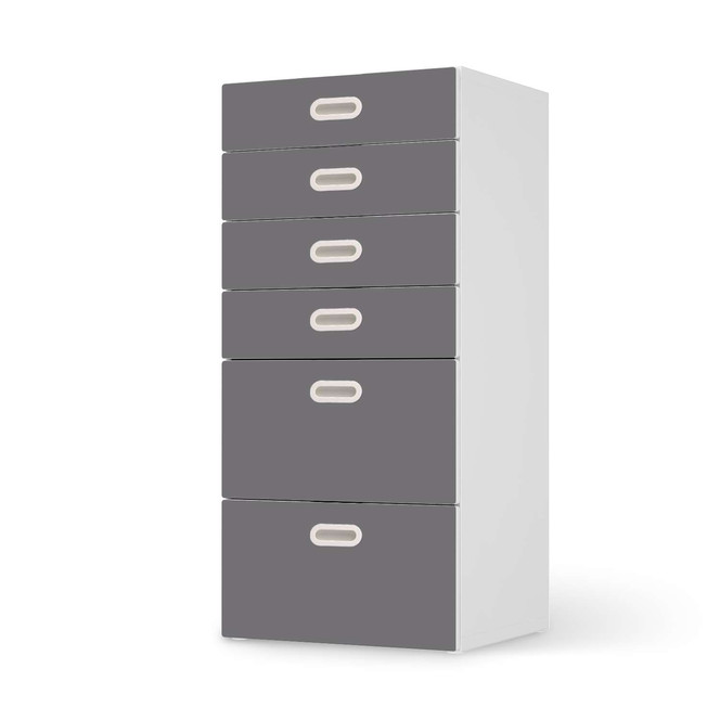 Klebefolie IKEA Stuva / Fritids Kommode - 6 Schubladen - Grau Light- Bild 1